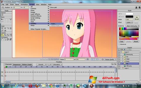 Στιγμιότυπο οθόνης Anime Studio Windows 7