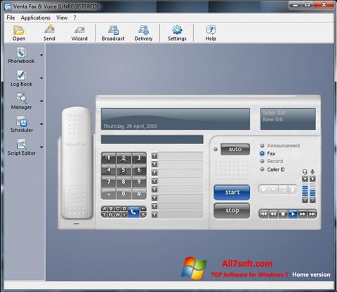 Στιγμιότυπο οθόνης VentaFax Windows 7