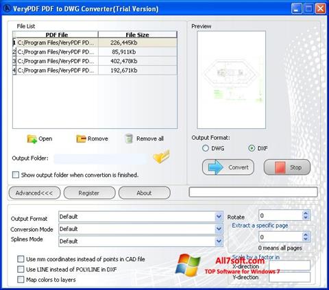 Στιγμιότυπο οθόνης PDF to DWG Converter Windows 7