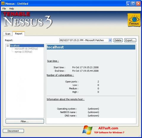 Στιγμιότυπο οθόνης Nessus Windows 7