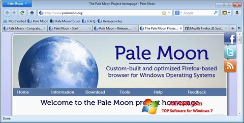 Στιγμιότυπο οθόνης Pale Moon Windows 7