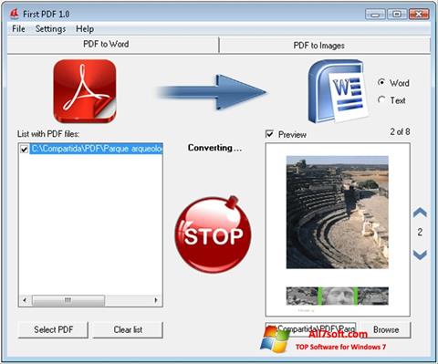 Στιγμιότυπο οθόνης First PDF Windows 7