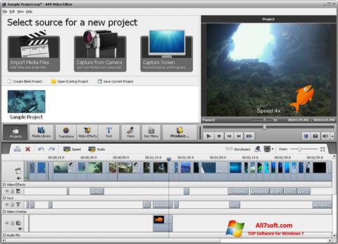 Στιγμιότυπο οθόνης AVS Video Editor Windows 7