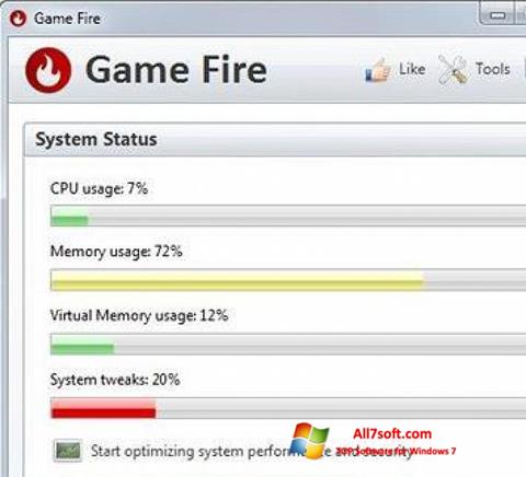 Στιγμιότυπο οθόνης Game Fire Windows 7
