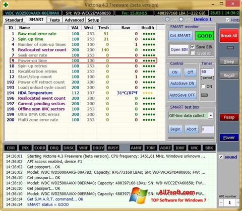 Στιγμιότυπο οθόνης Victoria Windows 7