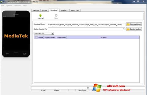 Στιγμιότυπο οθόνης FlashTool Windows 7