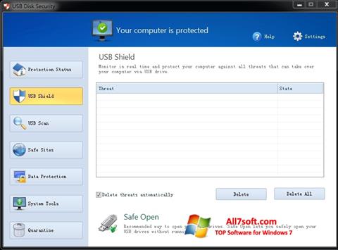 Στιγμιότυπο οθόνης USB Disk Security Windows 7