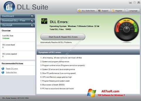 Στιγμιότυπο οθόνης DLL Suite Windows 7