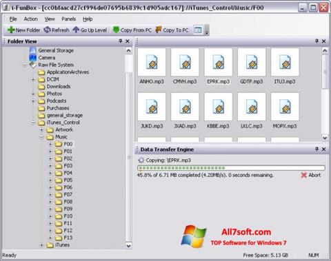 Στιγμιότυπο οθόνης iFunBox Windows 7