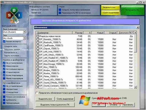 Στιγμιότυπο οθόνης Snappy Driver Installer Windows 7