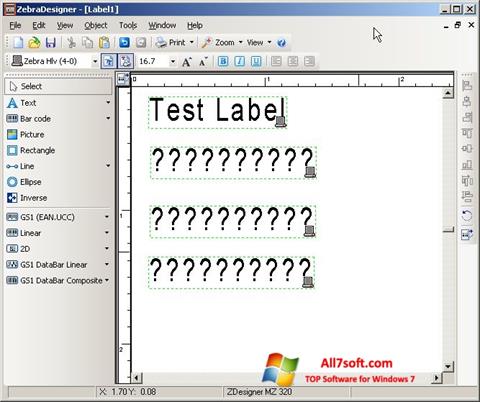 Στιγμιότυπο οθόνης Zebra Designer Windows 7