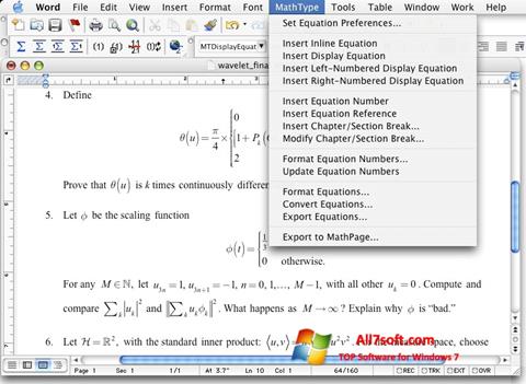 Στιγμιότυπο οθόνης MathType Windows 7