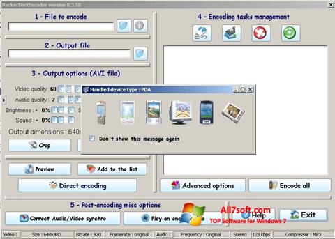 Στιγμιότυπο οθόνης PocketDivXEncoder Windows 7