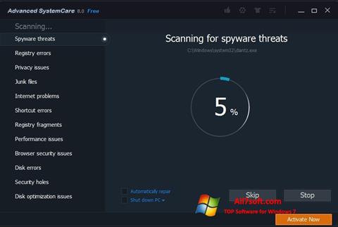 Στιγμιότυπο οθόνης Advanced SystemCare Pro Windows 7