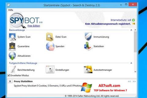 Στιγμιότυπο οθόνης SpyBot Windows 7