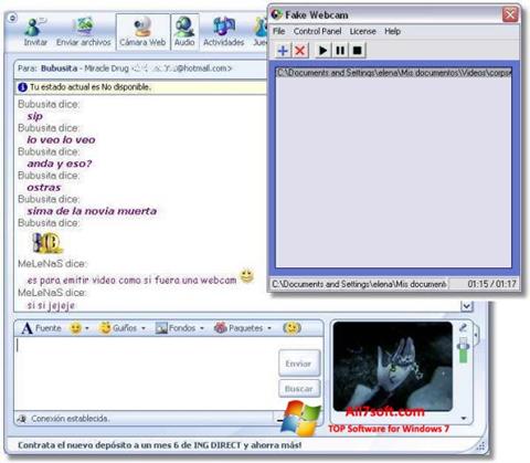 Στιγμιότυπο οθόνης Fake Webcam Windows 7