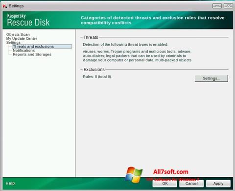 Στιγμιότυπο οθόνης Kaspersky Rescue Disk Windows 7