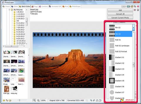 Στιγμιότυπο οθόνης PhotoScape Windows 7