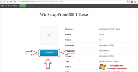 Στιγμιότυπο οθόνης WinSetupFromUSB Windows 7